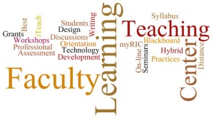 Wordle about teaching and learning centers and key tasks they do for and with faculty and students